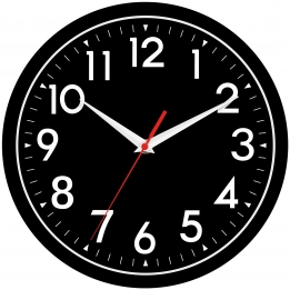 DAXSMY 10 Inch Wall Clock(Black)