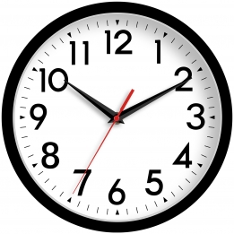 DAXSMY 10 Inch Modern Wall Clock(Black)