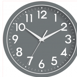 DAXSMY 10 Inch Wall Clock(Gray) 